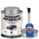 Car Headliner Glue, Upholstery Adhesive, Strong Automotive Interior Glue with Brush, Transparent Repair, Suitable for Fabric and Leather, 3.53OZ