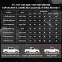 coverdream F150 Seat Covers for 2021-2026 Ford F-150 SuperCrew XL XLT STX | Full Set,Waterproof Faux Leather,Fit 2023-2026 F-250/F-350 Crew Cab,Rear No Armrest,Front Bucket/Bench Seats,Black-Carbon
