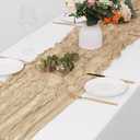7 Pack Nude Cheesecloth Table Runner 35x120 Inch 10Ft Rustic Gauze Cheese Cloth Table Runner Sheer Cheesecloth Table Runners for Wedding Party Bridal Shower Decoration