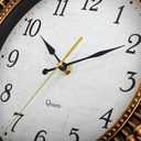 Bekith Wall Clock 12 Inch Silent Non-Ticking Retro Wall Clocks Battery Operated, Round Vintage Decorative Clock for Kitchen, Home, Office, Bedroom, Living Room, Bathroom, School