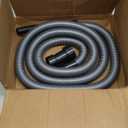Cen-Tec Systems 10 Ft. Premium Shop Vacuum Extension Hose with 2 tank adapters and 1.25" curved end,120"L x 1.25"W, Silver