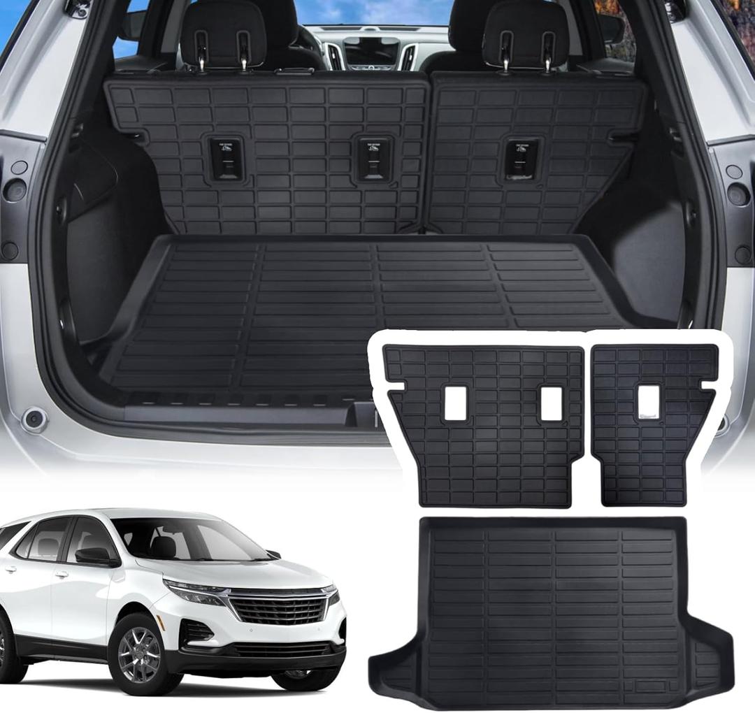 Cargo Liner and Rear Seat Back Cover Backrest Protector for 2018-2024 Chevrolet Equinox&GMC Terrain Accessories Liner with Backrest Mat Cargo Mat (for 2018-2024 Equinox&Terrain)