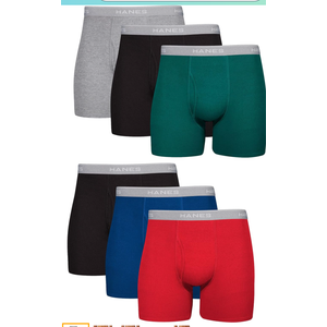Hanes Men's Boxer Briefs, Cool Dri Moisture-Wicking Underwear, Cotton No-Ride-up for Men, Multi-Packs Medium