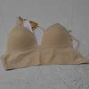 Low Back Bras for Women-Seamless Bralette Wireless Triangle Invisable Backless Bra-Low Cut Strappy Open Back Halter Bra (36C, Nude)