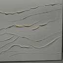 WINKAILIN Wavy Line Hand Painted Wall Art Minimalist Decoration 24"x48" Abstract Artwork Paintings for Bedroom Pictures for Office