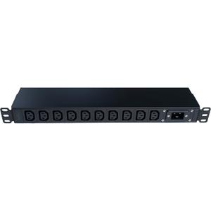 WTH-CS/PDU-C13-E (US121052E) Heavy Duty Metal 1U Rack Mount PDU, Inlet C20 20A 120/240V Open end (Without Extension Cord), Outlet C13 x10 Ports