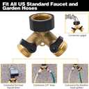 1/2/4 Pack 2 Way Hose Splitter, for 3/4" Hose Connector, with Rubber Washers & Tapes | for 3/4" Hose Connector