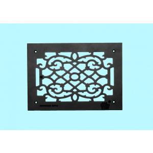 Renovators Supply Manufacturing Black Air Vent Registers, Grilles and Vents 14 in. X 10 in. Cast Aluminum Wall/Ceiling/Floor Vent Register