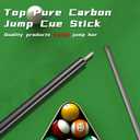 CROWN ME Carbon Fiber Jump Pool Cue Stick, 13.5mm Tip Jump Carbon Fiber cue, Weight 16OZ Cue Stick, 42" Pool Table Sticks