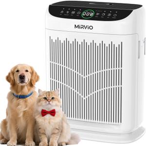 Air Purifiers for Home Bedroom Large Room Up to 3000 Ft², HEPA Air Cleaner with Washable Double-Side Filter, PM2.5 AQI,Timer,15dB Sleep Mode for Pet, Dander, Dust, Pollen, Odors, White