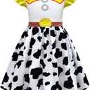Girls Jessiee Flutter Sleeve Cowgirl Summer Casual Party Dress Outfits White, Size 120