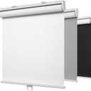 Cordless Blackout Window Roller Shades, Pull Down Spring System Indoor Blinds, Room Darkening Waterproof UV Protection Thermal Insulated Fabric for Home and Office (Reverse Roll White,51" W x 72" H)