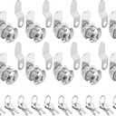 Cabinet Cam Locks Keyed Alike, 5/8'' Fits on 3/8'' Max Door Thickness, Secure File Drawer Mailbox RV Storage Replacement Set, Zinc Alloy (5/8 Inch 10Pcs)