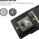 KIHUWEY for Samsung Galaxy S25 Ultra Case Wallet with Credit Card Holder, Flip Premium Leather Magnetic Clasp Kickstand Heavy Duty Protective Cover for Samsung Galaxy S25 Ultra 6.9" (Black)