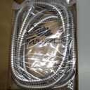 Shower Hose Extra Long 90 Inches Brushed Chrome Handheld Shower Head Hose with Brass Insert and Nut - Lightweight and Flexible