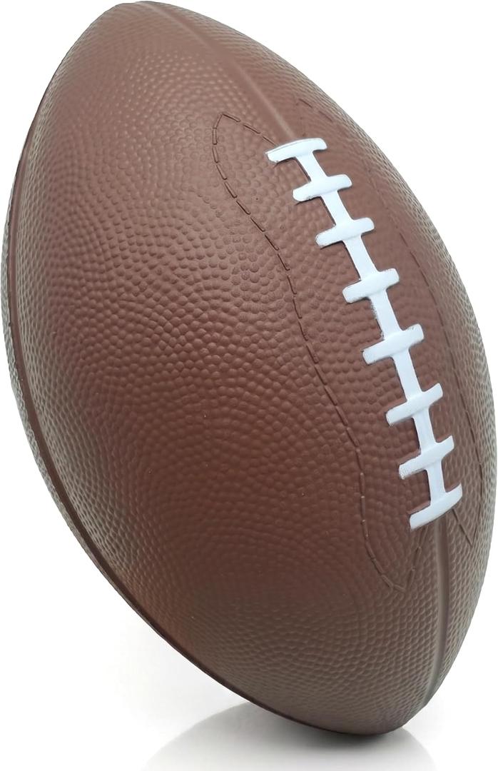 Brown Foam Football for Kids - 9 inch Foam Football, Soft Kids Ball
