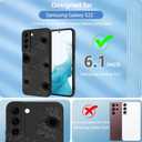 OOK Floral Case for Samsung Galaxy S22 Case, Cute Sunflower Floral Blooms Design Soft TPU Shockproof Protective for Women Girls Phone Cover - Black Flower