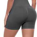 ATHVOTAR Workout Gym Biker Shorts Women: High Waisted Seamless Sports Running Butt Lifting Shorts Sets (L)