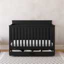 Graco Tristan 5-in-1 Convertible Crib with Drawer (Black) GREENGUARD Gold Certified, Fits Standard Crib Mattress, Premium Handle, Converts to Toddler Bed, Daybed, and Full-Size Bed, 30"L x 55"W x 40"H