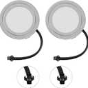 2 Pack Range Hood Lights with SM Socket DC 12V 1.5W 6500K Hole Closet Range Hood LED Light Recessed Stove Hood Light Bulb Replacement, SM Socket