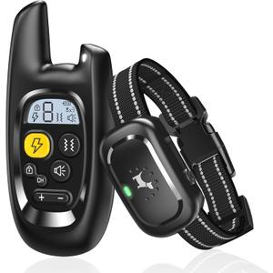 Dog Shock Collar with Remote Control- [Newly Upgraded] Dog Training Collar for Small Medium Large Dogs, Electric Collar for Dogs Training Rechargeable, Waterproof E Collars with Shock-Lock Keypad (1-PACK, Black)