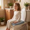 Waterproof Toilet Seat Cushion, 2026 New Toilet Seat Cover Pads - Soft Reusable EVA Cushion with Non-Slip Velcro. Universal, Washable & Portable for Home, Travel, Seniors Comfort. (Gray 2psc)
