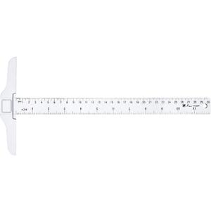 Pangda 12 Inch/ 30 cm Junior T-Square Plastic Transparent T-Ruler for Drafting and General Layout Work (1)