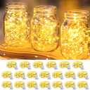 20 Pack LED Fairy Lights Battery Operated,3 Features Blinking Slowly Blinking & just on 7FT 20 LED Waterproof Mini Twinkle String Lights for Wedding Mason Jars Party Christmas Decorations(Warm White)