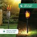 12 Pack Solar Flame Torch Path Lights, Outdoor Weather-Resistant Garden Decor