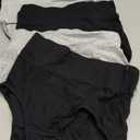 UMMISS Womens Underwear,Cotton High Waist Underwear for Women Full Coverage Soft Comfortable Briefs Panty Multipack (Medium, Black-grey-total 5 Pack)