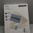 KOHLER 25875-96 Hyten 3" Height, Elevated Soft Close Elongated Toilet Seat, Contoured Seat with Grip-Tight Bumpers, Quick-Attach Hardware, No Slam Toilet Seat, Biscuit