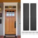 2 Pcs Push Door Plate - 3.3 x 15 Inches Aluminum Door Push Plate Door Kick Plate,1.5mm (1/16 Inch) Thickness,Metal Door Plate with 12 Screws for Door Interior Exterior (Black)
