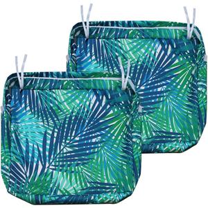 NettyPro Outdoor Cushion Cover Waterproof Patio Chair Seat Cushion Slip Cover 2 Pack, 24 x 22 x 4 Inch