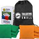 Cornhole Bags Set of 8 Regulation Professional Corn Hole Bean Bags Weather Resistant for Tossing Adults Yard Game (Orange&Green)