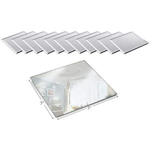 Light In The Dark 5 Inch Square Mirror Candle Plate with Beveled Edge Set of 12 - Small Square Mirror for Centerpieces, Wall Dcor, Crafts Light In The Dark 5 Inch Square Mirror Candle Plate with Beveled Edge Set of 12 - Small Square Mirror for Centerpieces, Wall Dcor, Crafts