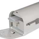 Architectural Mailboxes Reliant Secure, Locking USPS Approved Heavy Duty, Steel Metal Post Mounted Mail Box for Outside, White, Large Curbside Mailbox with Magnetic Door