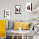 JCJMY 16.5x23.4 A2 Picture Frame Black with 11.7x16.5 A3 Mat, Display Photo 11.7x16.5 with Mat or 16.5 x 23.4 Without Mat, Wall Hanging Large Frame with Plexiglass, Black