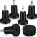 Outus 5 Pieces Bell Glides Replacement Office Chair Wheels Stopper Office Chair Swivel Caster Wheels Stool Bell Glides with Separate Self Adhesive Pads (High Profile)