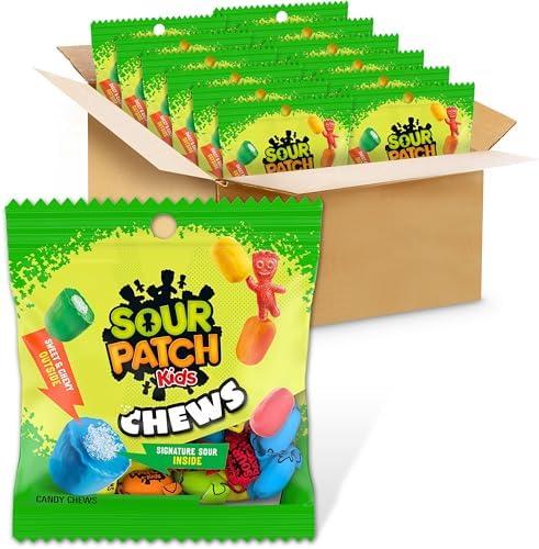 SOUR PATCH KIDS Chews Soft & Chewy Candy, Bulk Candy, 12-2.12 oz Bags By 15 OCT 2026