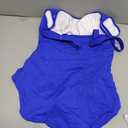 Eomenie One Piece Swimsuit for Women Tummy Control Ruched Bathing Suit Push Up Slimming Swim Suit Double Straps Swimwear (Medium, Royal Blue)