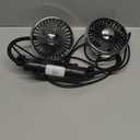 USB Car Fan for Backseat: Dual Rearseat Fans for Kids Separated Controlled Heads Rotatable Cooling 3 Speeds DC 5V/2A Auto Cooler for Honda Civic Ford Toyota Wranger Sahara Grand Cherokee