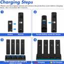 Remote Controller Charger for Wii/Wii U With 4 Pack 2800mAh Rechargeable Battery Pack, 4 Port Charging Station for Controller, Remotes Not Included