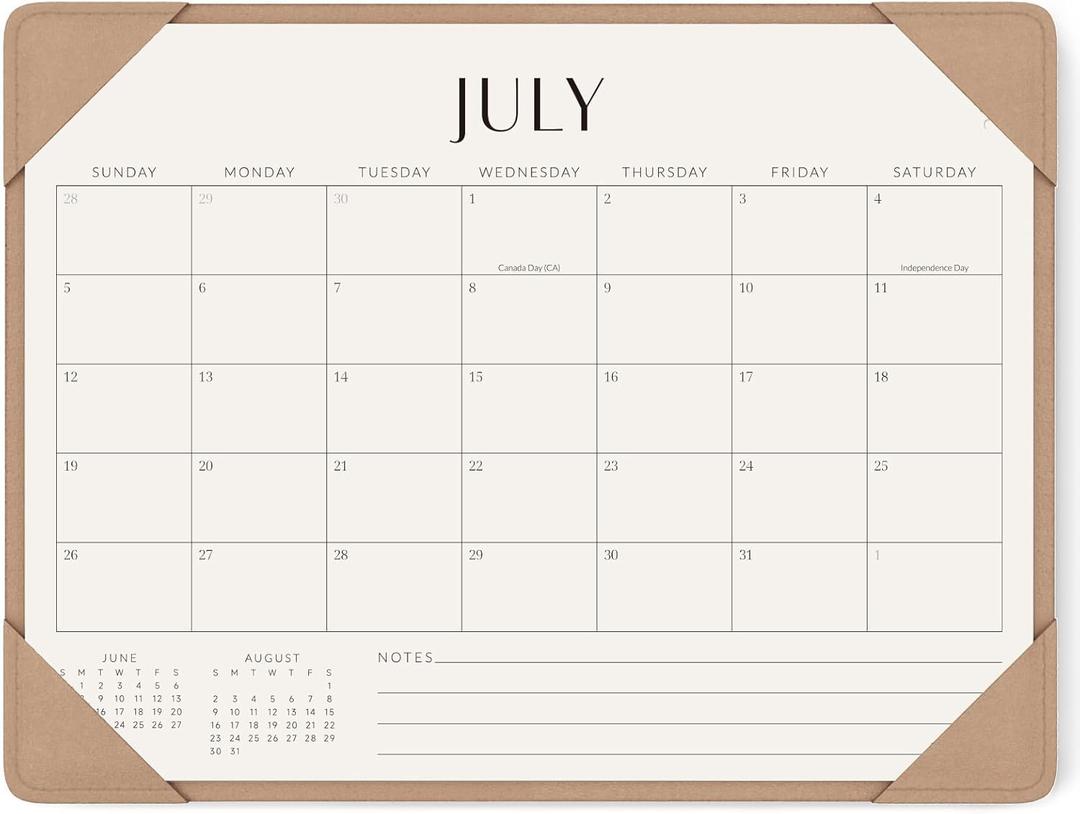 Jotsome Desk Calendar 2026-2027 with Desktop Mat, Desk Pad Calendar From Now to June 2027 14x10.5 inch, Desk Blotter Calendar for Home Office and School, Easy Planning, Gift for the Holidays, Apricot