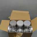 Suclain 50 Pcs 3 oz Canning Jars Mini Mason Jars with Lids Clear Small Canning Containers for Wedding Favors DIY Crafts Shower Favors Herb Jelly,Jams,Spice,for Kitchen Storage(Silver)