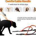 Amazon Basics Hands Free Dog Leash with Running Bag, Adjustable Waist Belt, Dual Padded Handles, Reflective Bungee Leash for Walking, Jogging, Hiking, Fits Small to Large Dogs (Up to 150 lbs)