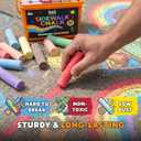 24 PCS Sidewalk Chalk for Kids - 13 Colors Bucket - Non-Toxic Washable Jumbo Chalks - Bulk Colored Set for Kids & Toddlers Outdoor Play, Chalkboard Art - Easy Carry & Mess-Free Storage