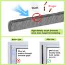 ZOMPAGO Strong Adhesive Brush Weather Stripping 2 Rolls 0.9in (Tx 0.4in (W) x 33FT, Door Seal for Sliding Windows & Doors,Soundproof Noise Blocker,Draft Stopper for Garage Door Frame & Exterior Doors