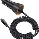 32W iPhone Car Charger - UNBREAKcable [PD 20W Quick Charge] [Apple MFI C94 Certified] Phone Cigarette Lighter with Built-in 5FT Lightning Cable for Apple iPhone 14/13/12/11/Xs/XS Max/XR/X/8-Orange
