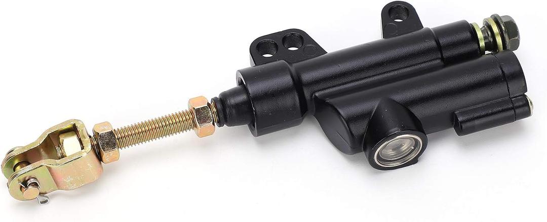 Universal Rear Brake Master Cylinder, Rear Foot Brake Hydraulic Master Cylinder Pump for Motorbike ATV Dirt Bike(Black)
