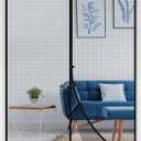 yotache Magnetic Screen Door Fits Door Size 42 x 80, Screen Size 44" x 81" Strong Magnet for Walk Through Sliding Door Black